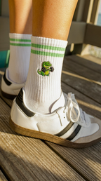 Bestickte Sportsocken Krokodil – Gym Croco | Hugging Sox