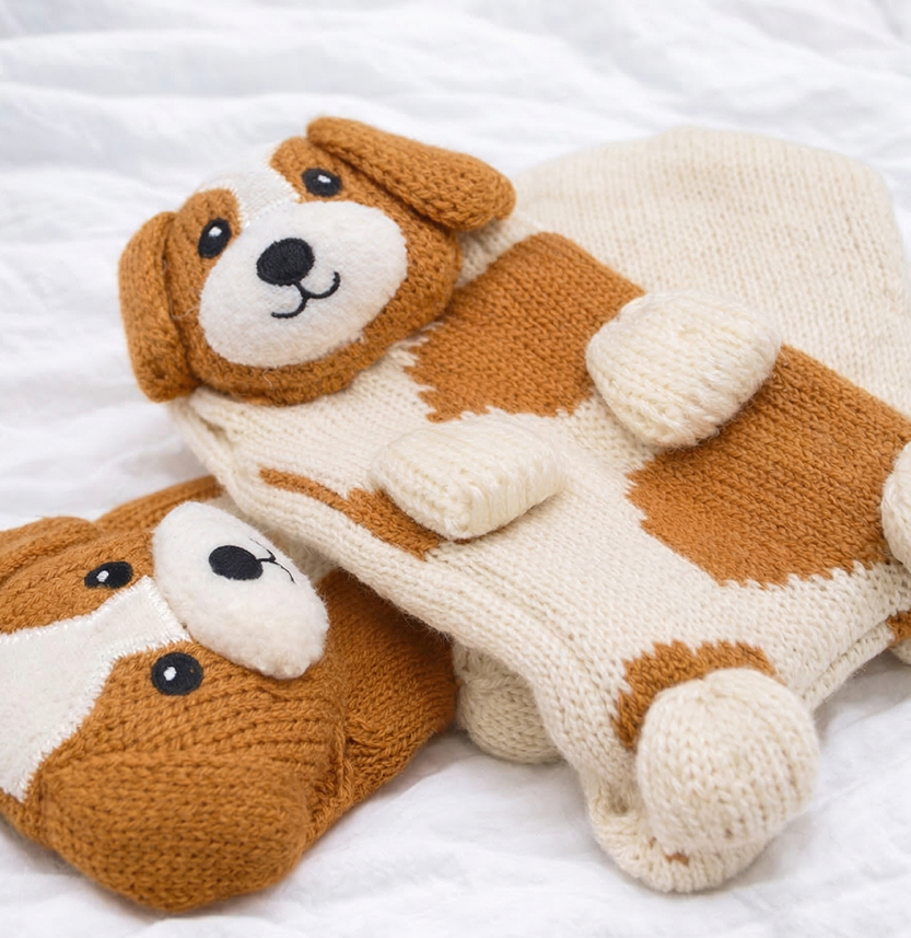 HuggingSox - Bruno der Hund Socken, gemütlich, im Bett, Perfekt für Hundeliebhaber, kuschelig, weich