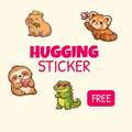 Hugging Sticker