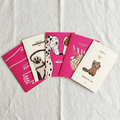 Karten-Set – alle 5 Hugging Sox Designs