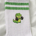 Bestickte Sportsocken Krokodil – Gym Croco | Hugging Sox