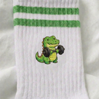Bestickte Sportsocken Krokodil – Gym Croco | Hugging Sox